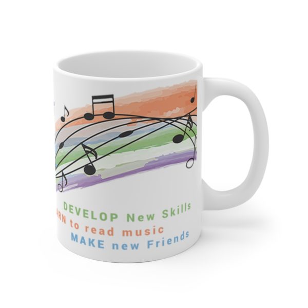 VYC Rainbow Logo - White Ceramic Mug - Image 3
